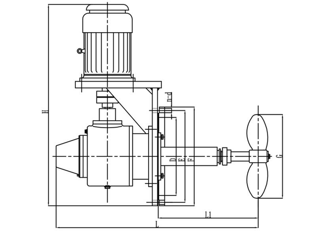 Mezcladores de entrada lateral para la industria química para tanques grandes